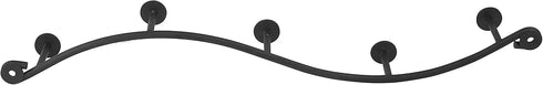 Spectrum Diversified Sweep Wall Hook Rack, 5 Hook Single Rack, Black...