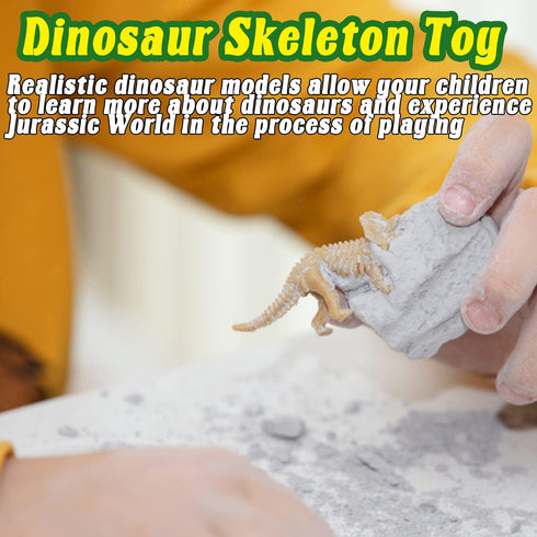 Qiuttnqn 60 Pack Dinosaur Fossil Skeletons,Plastic Figures Dino Bones,Dinosaur Skeleton Toys for Dino Sand Dig,Science Play,Party Favor,12 Styles...