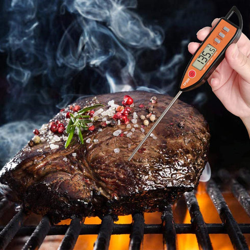 Digital Meat & Milk Thermometer - Instant Read Probe for Cooking, BBQ, Grill, Deep Fry, Roast & Baking...