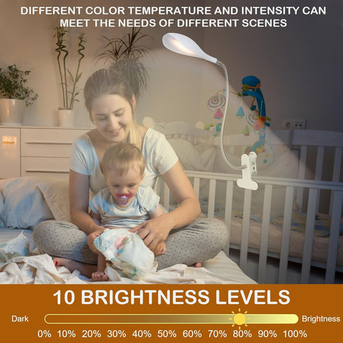 Desk lamp Eye-Caring Table Lamps, 360°Rotation Gooseneck Clip on Lamp Reading Light, Portable Reading Book Light, Clamp Light, Study Desk Lamps fo...