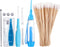 Nuanchu Tonsil Stone Remover Set, 1 Manual Pump Type Low Pressure Irrigator Oral, 1 Tonsil Stone Remover with LED Light, 1 Stainless Steel Removal...