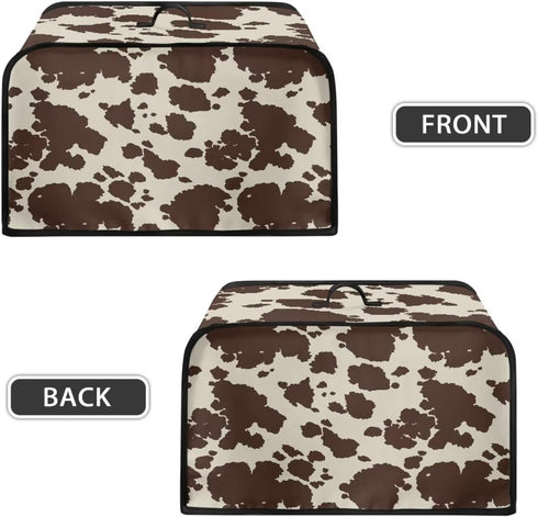 Brown Cow Print Durable Slow Cooker Cover Dustproof Wear-Resisting Slow Cooker Dust Cover Fit Most 6-8 Quart Oval Slow Cooker for Kitchen Dining T...