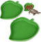 2 Pcs Turtle Water Bowl Reptile Bowls Reptile Food Dish Leaf Shape Turtle Bowl Reptile Food Water Bowl Reptile Plate Dish Drinking Bowl Flat Drink...