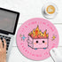 Funny Mouse Pad for Desk, Cute Office Decor for Women, Dumpster on Fire Small Mousepad with Non-Slip Rubber Base, Personalized Round Computer Mous...