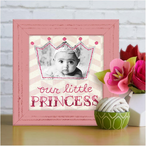 Dimensions Our Little Princess' Photo Frame Embroidery Kit, 5'' x 5''...