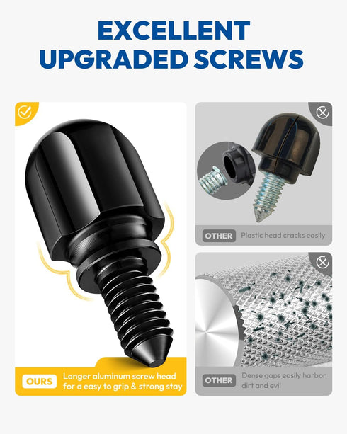 Attachment Knob Thumb Screw for KitchenAid Mixers, Upgraded 6061 Aluminum Long Screw Head Knob Replacement Parts, Replaces 9709194, 4162142, 24037...