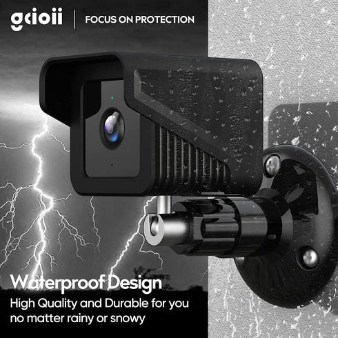 Gcioii Mount for All-New Wyze Cam V3,Weatherproof Protective Silicone Skin Cover and 360 Degree Adjustable Wall Mount Accessories for WYZE Cam V3 ...