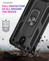 TJS Phone Case Compatible with Samsung Galaxy J7, Metal Ring Magnetic Support Protector Cover (Blue)...