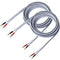 14 AWG HD Premium Soft Touch HiFi Speaker Cable with Banana Plugs (2 Pack, 6 Feet) 14 Gauge Banana Wire for Bi-Wire Bi-Amp HiFi Surround Sound Oxy...