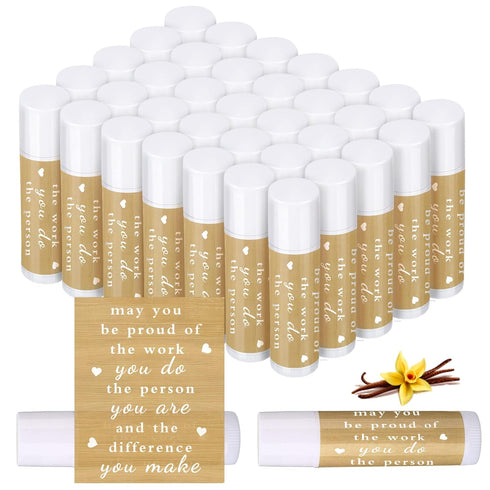 Demissle Thank You Gifts for Coworker Lip Balm Bulk Set Inspirational Appreciation Gifts Leaving Farewell Gifts Vanilla Ingredients Lips Care Prod...