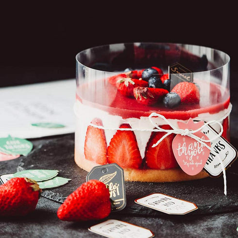 Cake Collars 4 x 394 Inch Acetate Roll for Baking Mousse Cake Collar Clear Cake Strips Transparent Cake DIY Rolls for Chocolate Mousse Baking Cake...