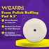 Wizards Foam Polish Buffing Pad - Velcro Backed, Medium Cutting Foam Pad for Car Detailing - ?No Splatter High Density Foam for Auto Detailing Sup...