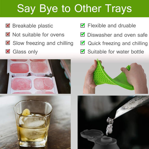 Silicone Mini Ice Cube Trays 2 Pack, 160 Small Ice Cube Molds Easy Release Crushed Ice Cube for Chilling Whiskey Cocktail, BPA Free Flexible Stack...