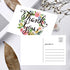 50 Thank You Postcards-Blank Thank You Note Card, Floral Watercolor Calligraphy Note Card Stationery for Wedding, Bridesmaid, Bridal or Baby Showe...