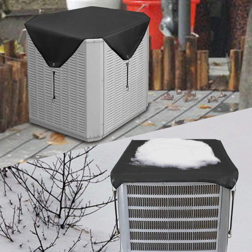 Qualward Air Conditioner Covers for Outside Units, AC Cover for Outdoor Central Unit Top Heavy Duty Water-Resistant Fits Up to 32 x 32 Inch, Black...