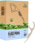Natural Dental Floss Picks (300 Count) - Plant Based, PETA Approved Vegan, Eco Friendly, Sustainable Dental Flossers - Twin Floss (Mint)...