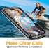 AICase Self-Check Waterproof Phone Case for iPhone 13 Pro, Underwater Touchscreen Water Proof Dustproof Snowproof Diving Phone Case Built-in Scree...
