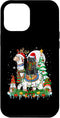 iPhone 14 Plus Santa Newfoundland Riding Reindeer Llama Xmas Colorful Case...