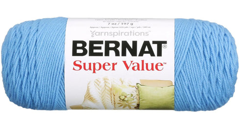 Bernat Super Value Yarn, 7 oz, Gauge 4 Medium Worsted, Hot Blue...