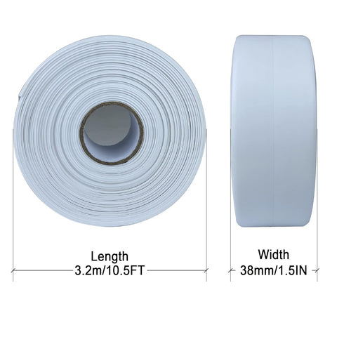 White Caulk Tape for Bath & Kitchen,Caulking Tape for Bathroom Caulking White Self Adhesive Caulk Strip,tub Surround,Toilet Bowl Stick on Gel,Kitc...