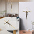 ACHIBANG Gold Crucifix Wall Cross - 10" Catholic Metal Cross with Jesus & INRI, Faith Decor for Wall or Door Display...