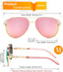 FEISEDY Retro Polarized Pilot Sunglasses for Women 70s Vintage Trendy Shades B4147...