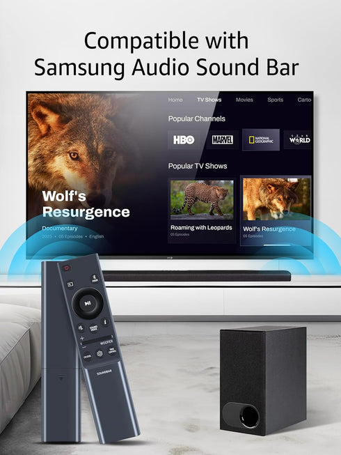 AH81-15047A Soundbar Replaced Remote Control Compatible for Samsung Sound Bar Speaker HW-Q710B HW-Q750B HW-Q800B/ZA HW-Q810B HW-Q910B HW-Q990B HW-...