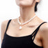 Bohemia Shell Choker Necklace Pearl Beaded Clavicle Necklace Baroque Pearl Pendant Necklace Cowrie Shell Necklace Choker Jewelry for Women and Gir...