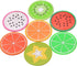 7 Pieces Fruit Slices Silicone Coasters Non-Slip 240? Heat Resistant Hot Insulation Pads 3.5" Jelly Cartoon Unique Cup Mats Drink Placemats for Dr...