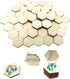 Honbay 100PCS 25mm/1Inch Hexagon Unfinished Craft Wood...