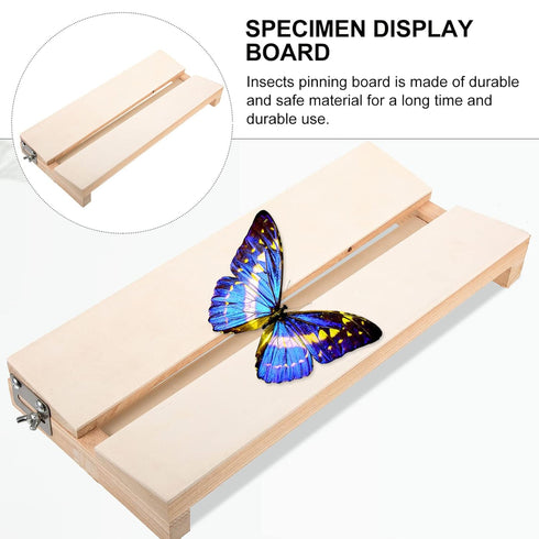 Yardwe Specimen Display Board Pinning Board Adjustable Labs Boards Butterfly Mounting Specimen Spreading Wings Board for Science Education...