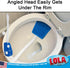 Lola Products Ring Remover Bath & Bowl Scrub | Crescent Shaped Gentle Scrubbing Pad | Eco-friendly & Non-Scratch | Angled Head With Elongated Hand...