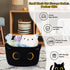 Small Storage Basket, Black Cat Cotton Rope Baskets Woven Blasket for Nursery, Blanket Basket Organizer With Ears Baby Toy Storage Basket for Gift...