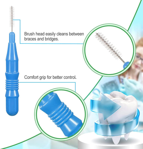 350 Pieces Interdental Brush Tooth Floss Tooth Cleaning Tool Toothpick Dental Tooth Flossing Head Oral Dental Flosser Teeth Soft Dental Picks Refi...