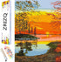 ZRIZQ Paint by Number for Adults Beginners,Sunset Tree Paint by Numbers Kits on Canvas,DIY Oil Painting Acrylic Paints for Home Wall Art Decor(12x...