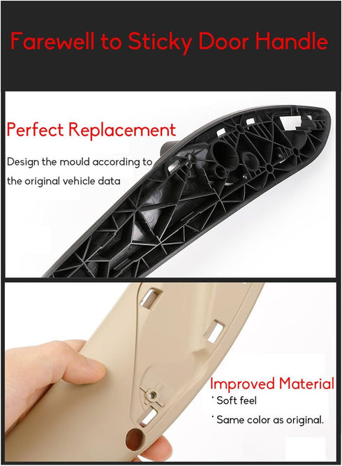 Jaronx Compatible with BMW 3 Series 4 Series Door Handle, Driver Side Left Front Inner Door Pull Handle Replacement (Compatible with BMW 320i,328i...