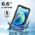 iPhone 12 mini Waterproof Case, Shockproof Dustproof Snowproof Fully-Body Protective Cover with Screen Protector Clear Back New Designed for iPhon...