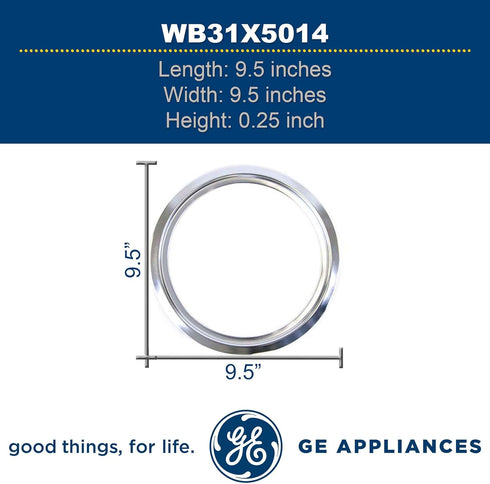 GE WB31X5014 Stove, Oven, Range Chrome Trim Ring, 8 Inch