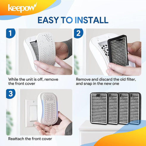 KEEPOW DSTx Filter Compatible with Clarifion DSTx Mini Personal Portable Air Purifier, 2 in 1 HEPA and Activated Carbon Filters for Bedroom and Pe...