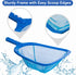 2 Pack Pool Skimmer Net, Durable Fine Mesh Pool Net Skimmer with Semi-deep Netting bag, Professional Pool Nets for Cleaning, Swimming Pool Leaf Sk...
