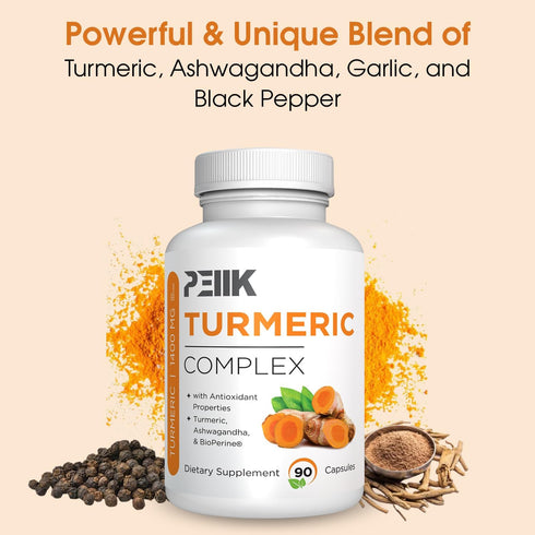 Turmeric Curcumin with Black Pepper & Ashwagandha - High Absorption Ultra Potent Turmeric Supplement with 95% Curcuminoids, BioPerine & Ashwagandh...