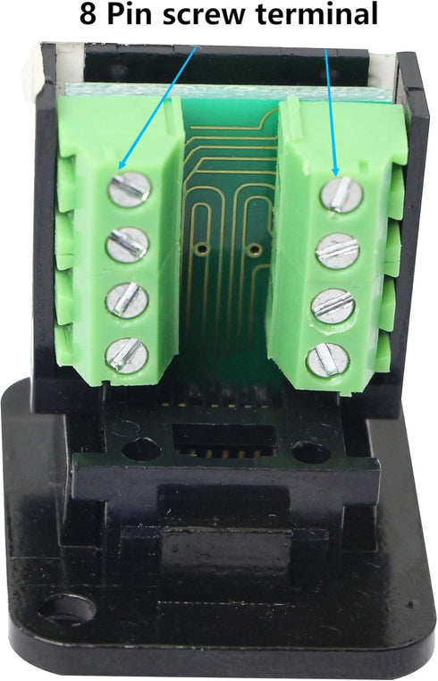 RJ45/8P8C D-Type Panel Mount Ethernet Extender Cat5E Terminal Solderless Network Adapter Keystone Jack Crimping Data Female Connector with Screw...