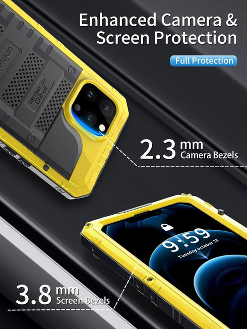 Unitedtime for iPhone 12 Pro Max Case Waterproof with Built-in Screen Protector Full Body Rugged Hard Silicone, Military Grade Shockproof Dustproo...