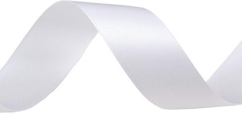 VATIN Double Face White Satin Ribbon 1" Continuous 25 Yards,White Polyester Fabric Ribbon use for Bows Bouquet, Gift Wrapping, Floral Arrangement ...