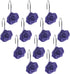 12 PCS Home Fashion Decorative Anti Rust Shower Curtain Hooks Rose Design Shower Curtain Rings Hooks (Purple)...