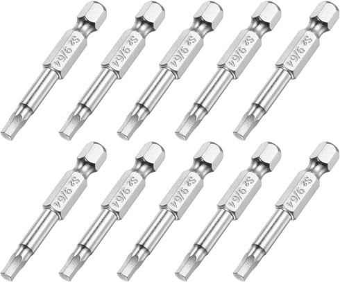 uxcell 9/64" Magnetic Hex Head Screwdriver Bit, 1/4" Hex Shank 2" Length S2 Steel Power Tool, 10 Pcs...