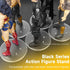 Action Figure Stand Star Was Black Series 6inch, 1/12 Scale Figures Toy Collection Support Display Holder Bases Accessories, 6-Pegs 3-Size, Circle...