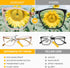 Cateye Blue Light Blocking Reading Glasses, Fashion Oversized Computer Readers Anti UV Ray/Eye Strain/Glare Eyeglasses Women, Champagne 1.75...