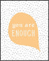 Posterizer 1 pcs-Positive Affirmations For Kids-you are enough-Motivational & Inspirational Art Gift for Men Women Entrepreneur Teens Decor for ...