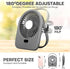 Nezylaf Portable Desk Fan with LED Light, Rechargeable 2000mAh Battery Operated Personal Fan, 180° Tilt Adjustable Small Silent Table Travel Fan, ...